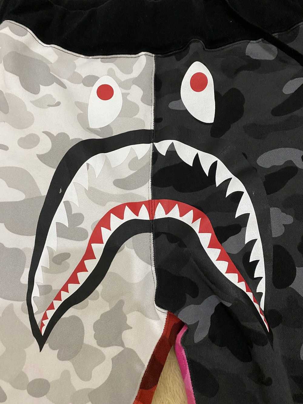 Bape Crazy Camo Shark Sweat Pants - image 3