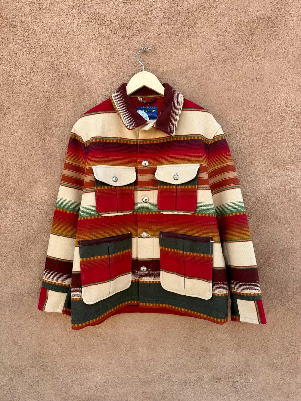 Rare Pendleton Santa Fe Stripe Men's Wool Jacket … - image 1