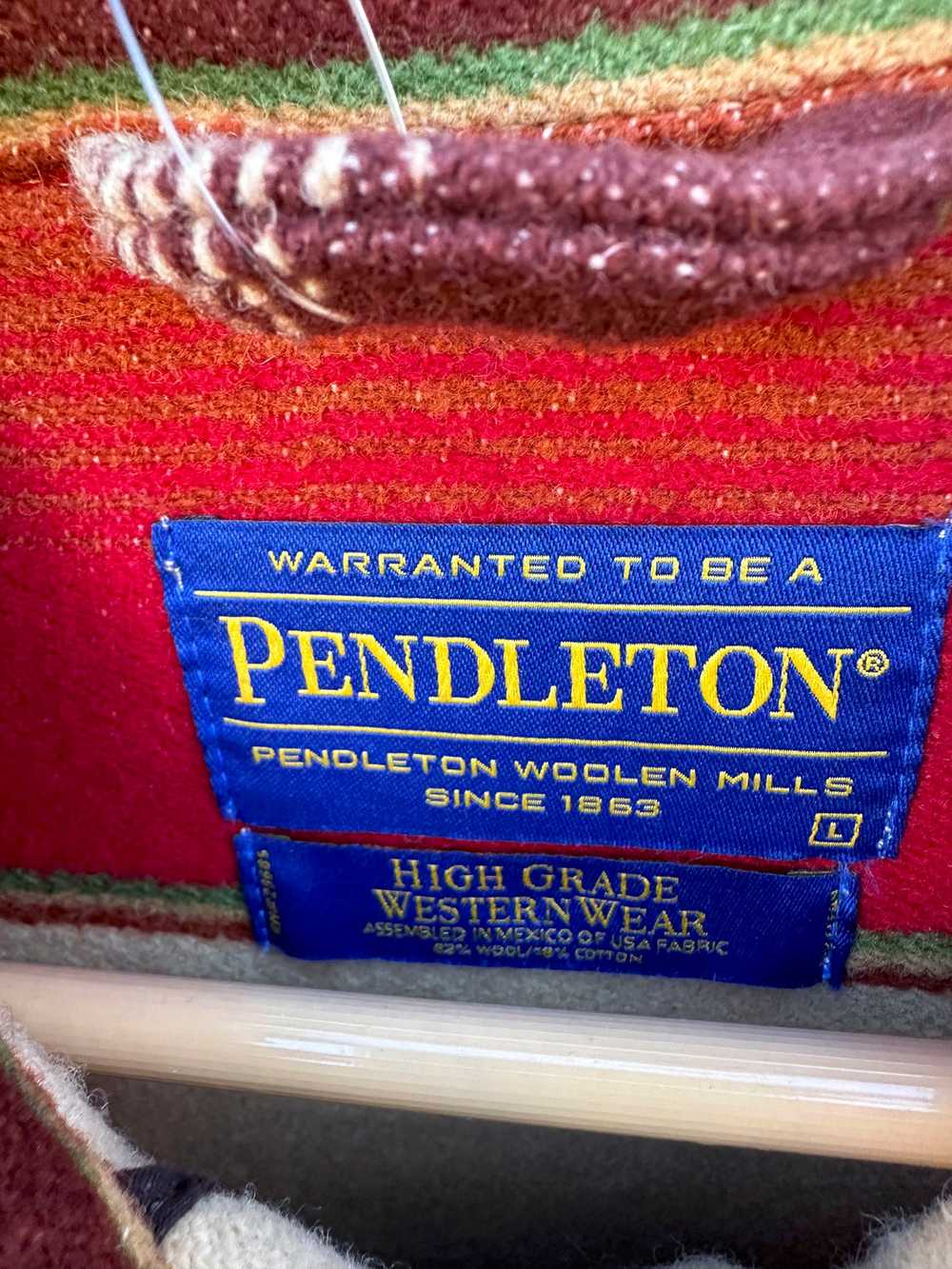 Rare Pendleton Santa Fe Stripe Men's Wool Jacket … - image 4