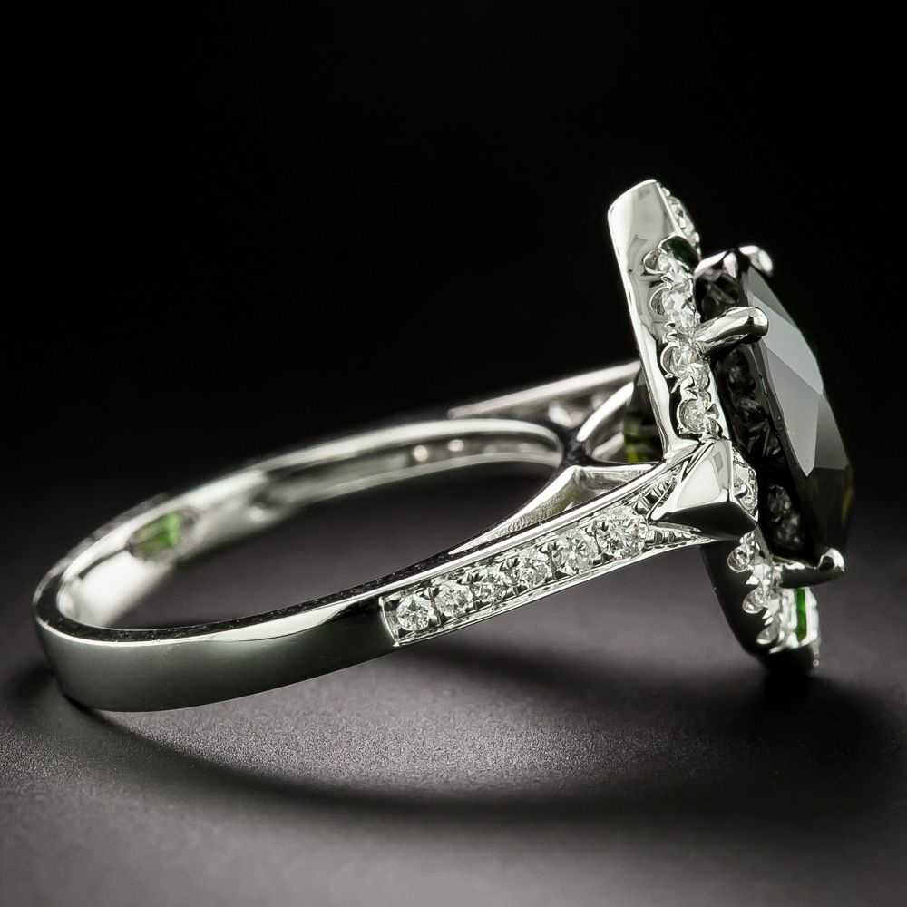 Art Deco-Style Tourmaline and Diamond Ring - image 2