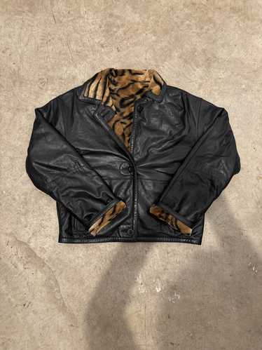 Leather Jacket × Streetwear × Vintage Vintage Leat