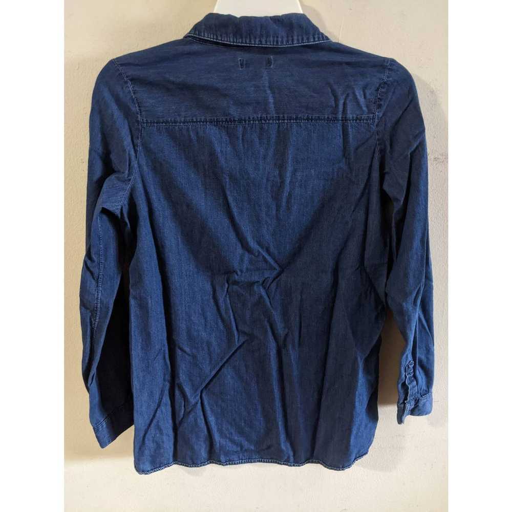 Old Navy Old Navy Dark Blue Chambray Popover Long… - image 2