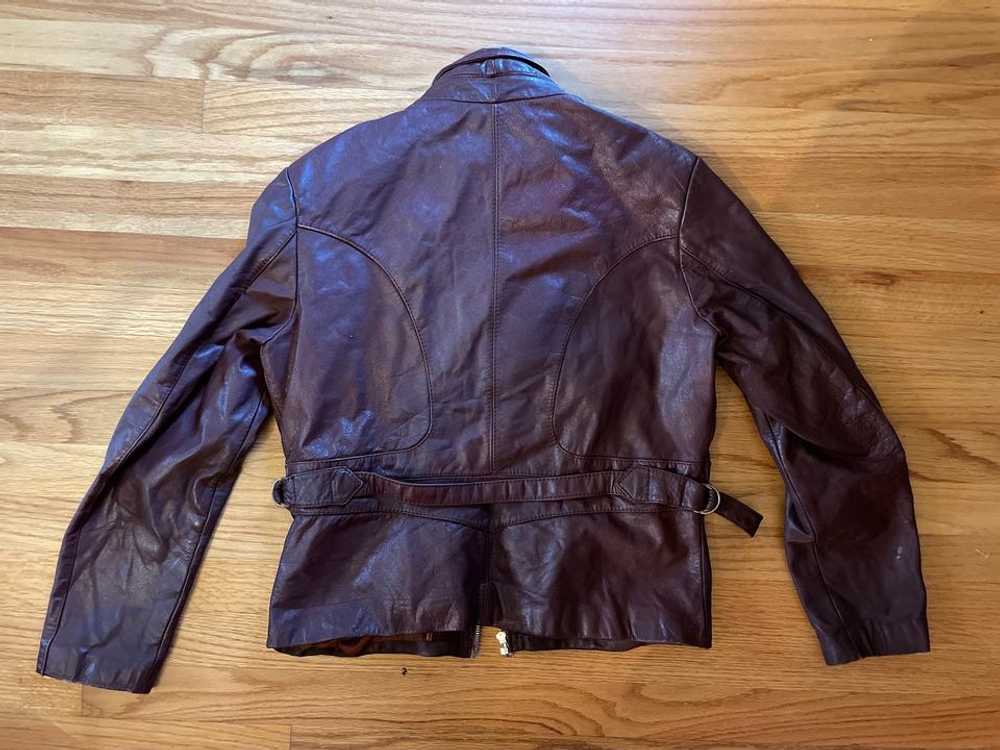 Random Vintage Bomber Flight Leather Jacket (40) … - image 6