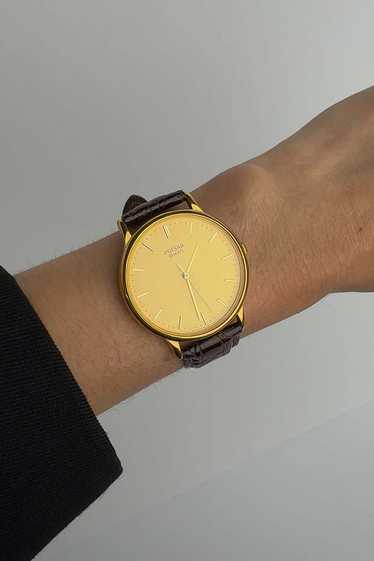 Vintage Pulsar Quartz Watch - Carob/Gold Tone