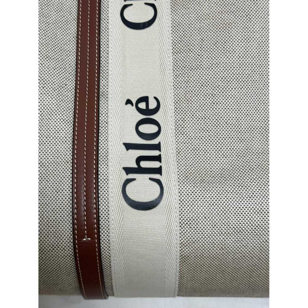 Chloé Woody cloth tote - image 3