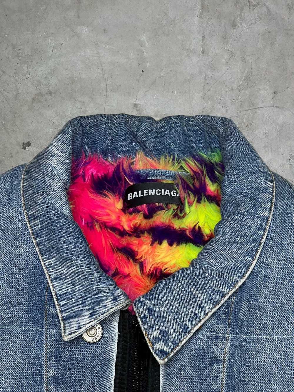 Balenciaga FW/18 Balenciaga Runway Rainbow Fur Ve… - image 9