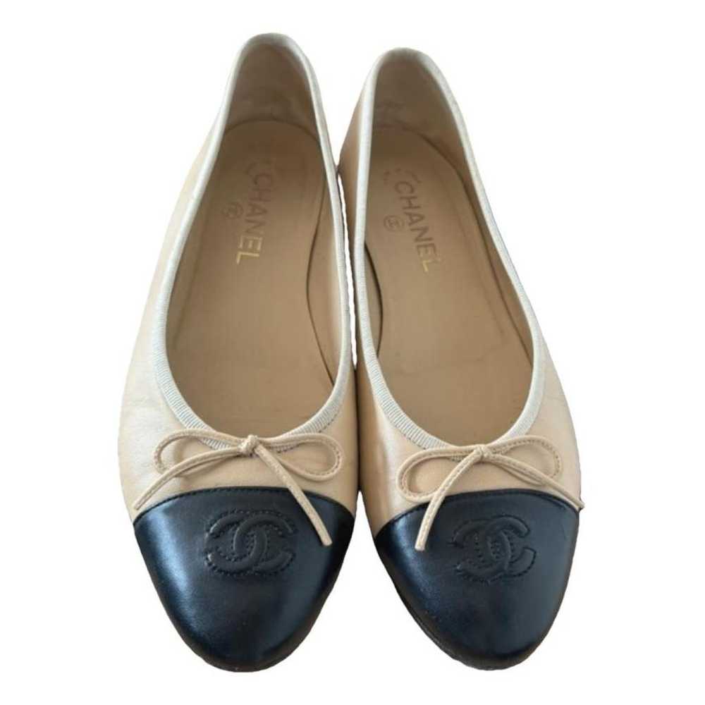 Chanel Cambon leather ballet flats - image 1