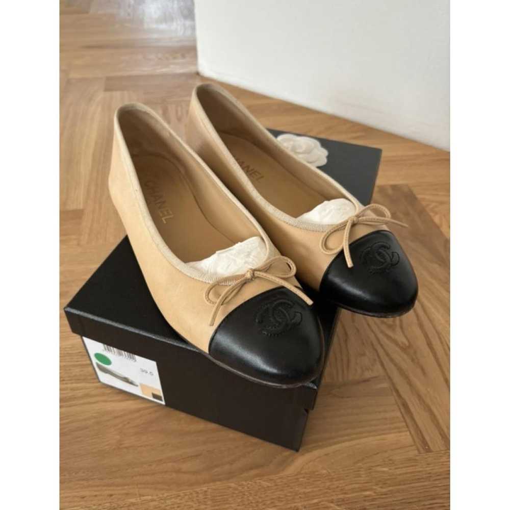 Chanel Cambon leather ballet flats - image 2