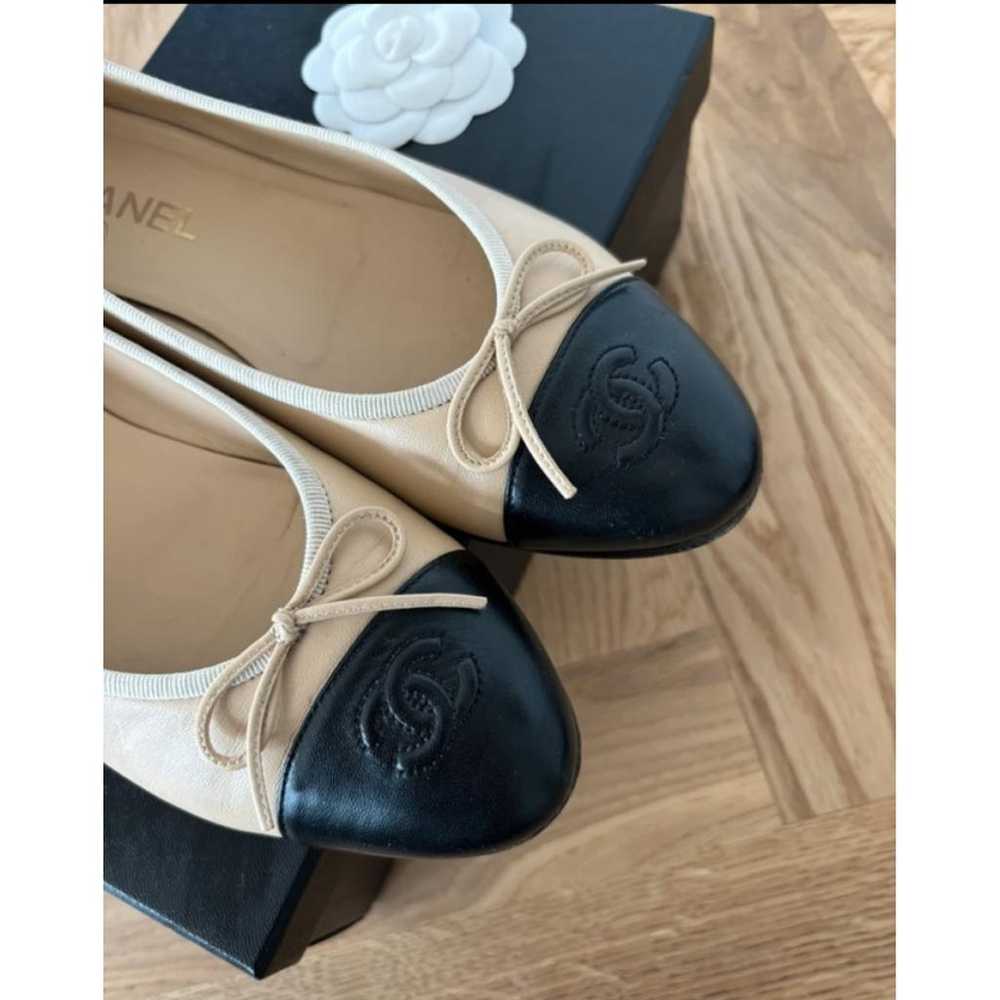 Chanel Cambon leather ballet flats - image 3