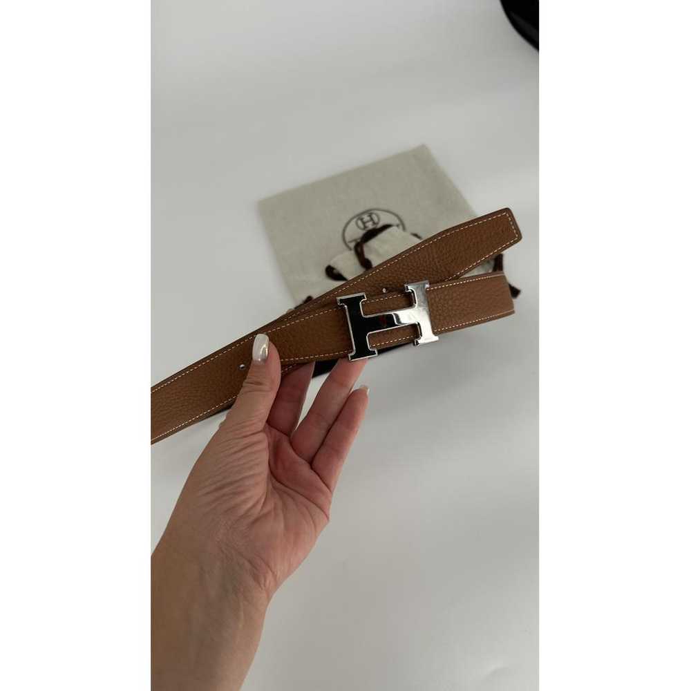 Hermès H leather belt - image 3