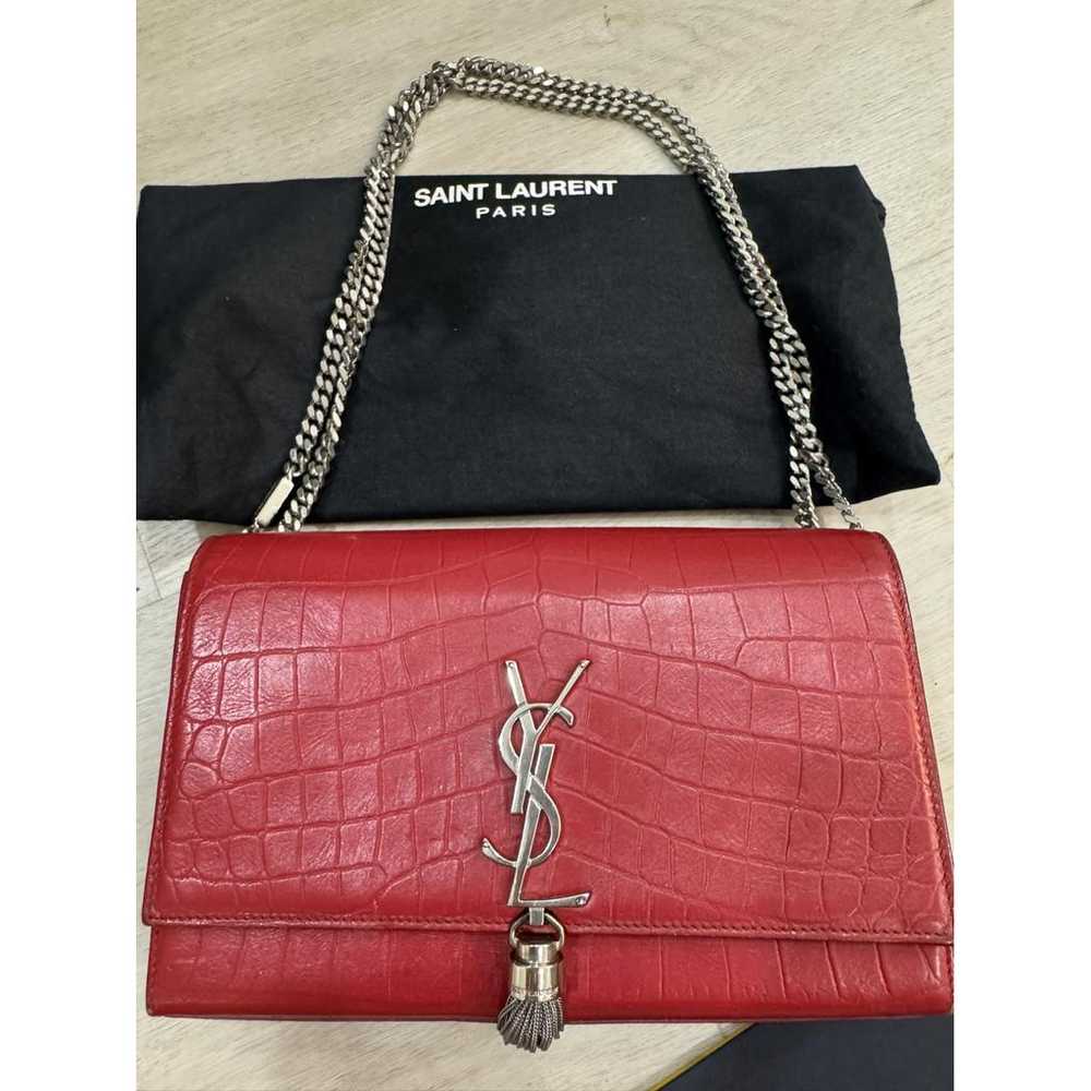 Saint Laurent Pompom Kate crocodile crossbody bag - image 2