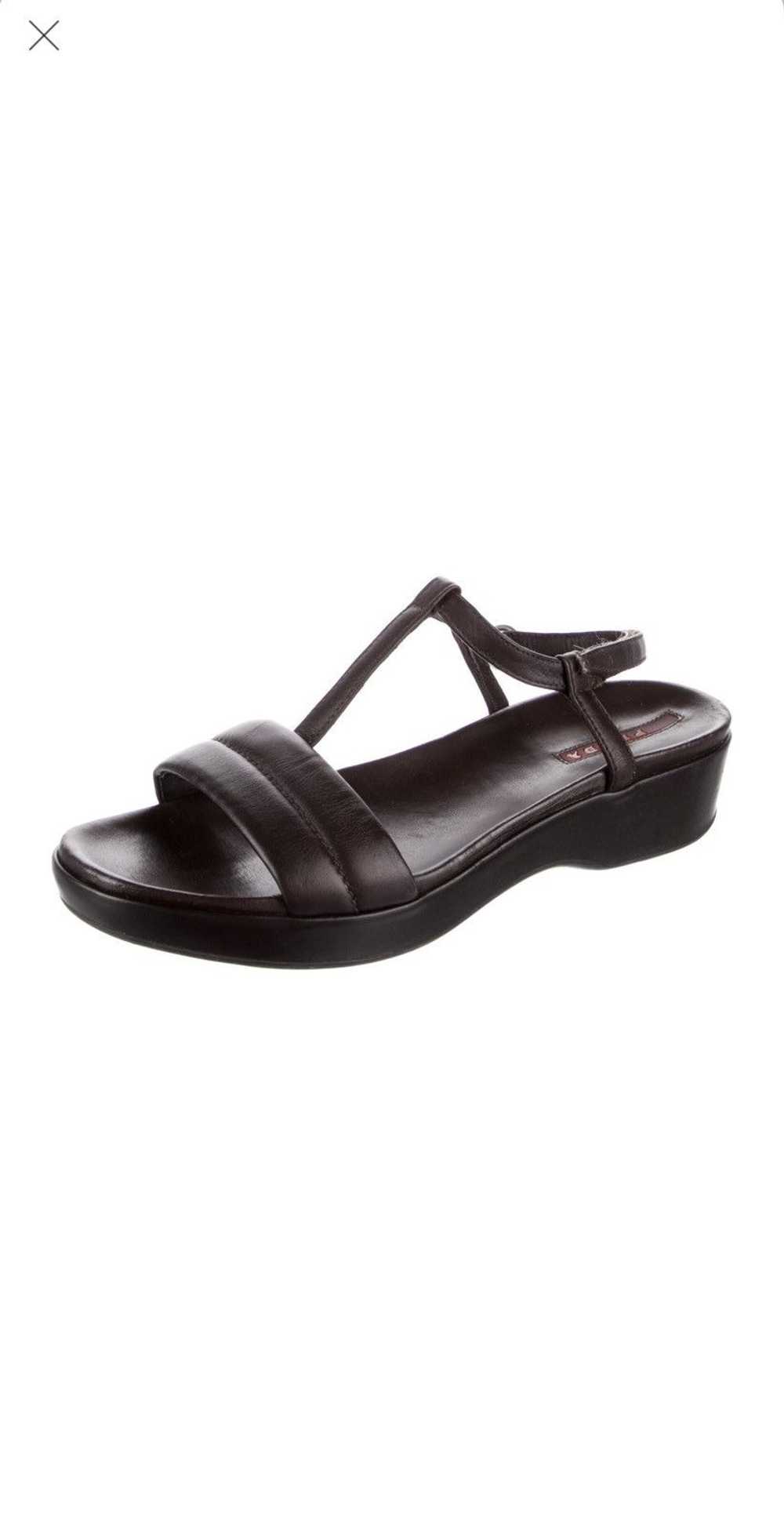 Prada Prada Sport Leather Slingback Sandals - image 2