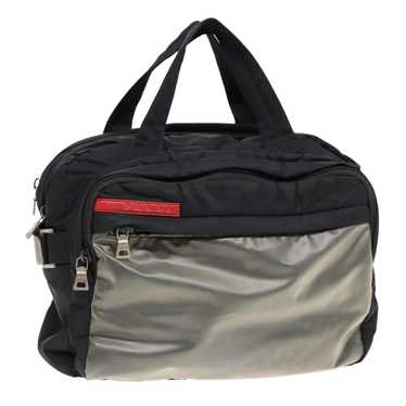 Prada PRADA Sports Hand Bag Nylon Black Silver gr… - image 1