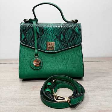 Dune London Green Faux Snakeskin Crossbody Shoulde