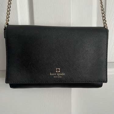 Kate Spade Black Leather Chain Handle Crossbody - image 1