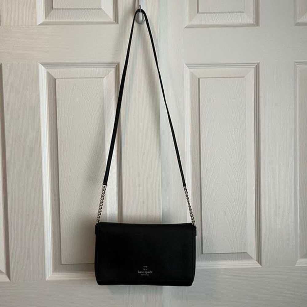 Kate Spade Black Leather Chain Handle Crossbody - image 2