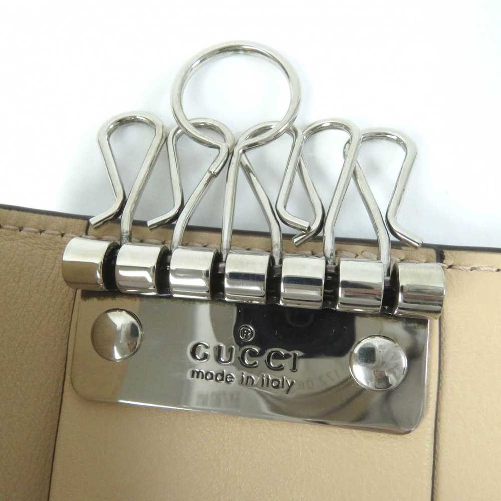 GUCCI Key case Key holder 795649 leather beige Do… - image 10