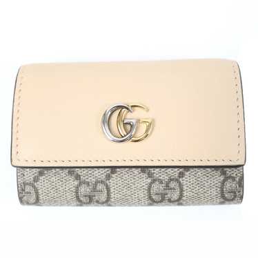 GUCCI Key case Key holder 795649 leather beige Do… - image 1