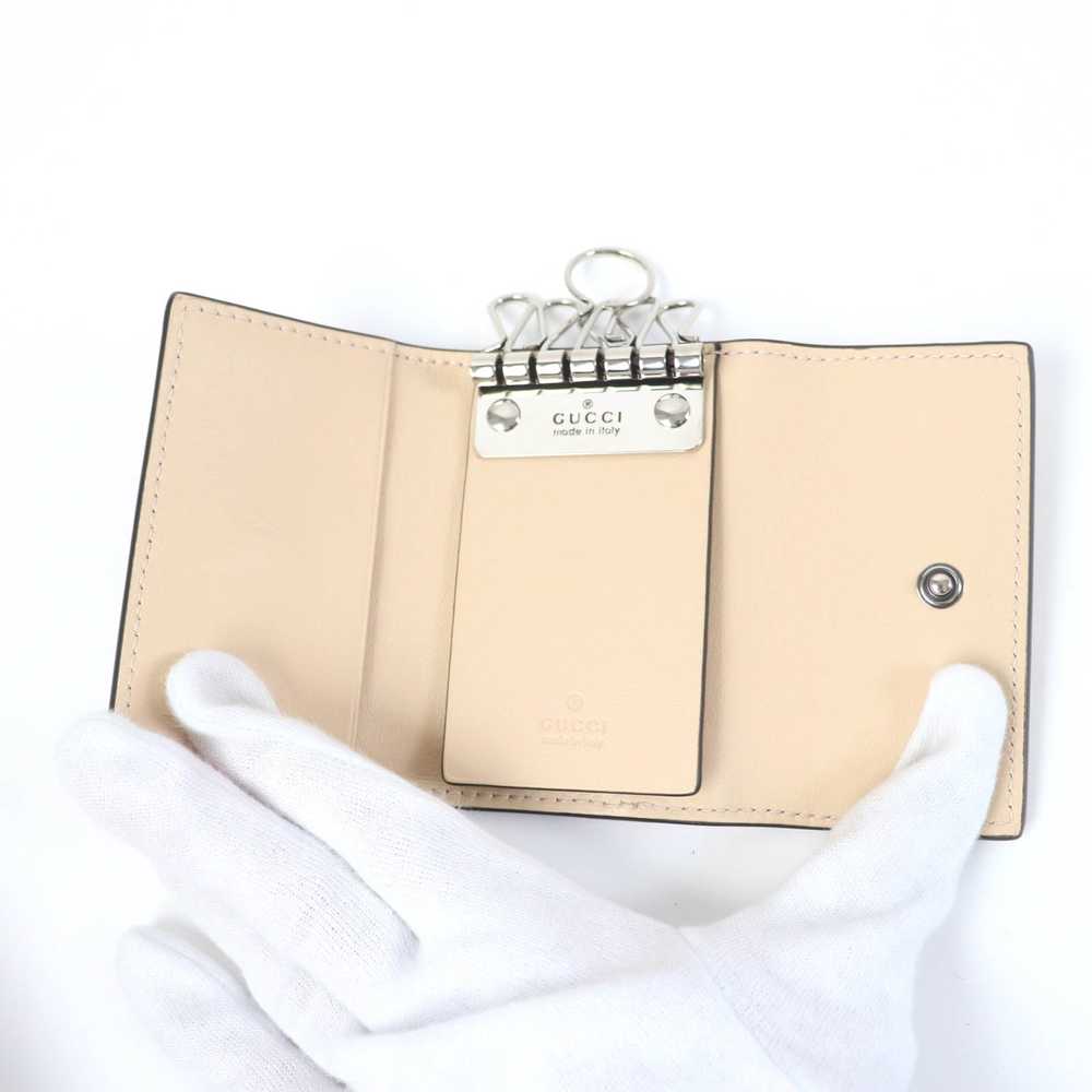 GUCCI Key case Key holder 795649 leather beige Do… - image 7