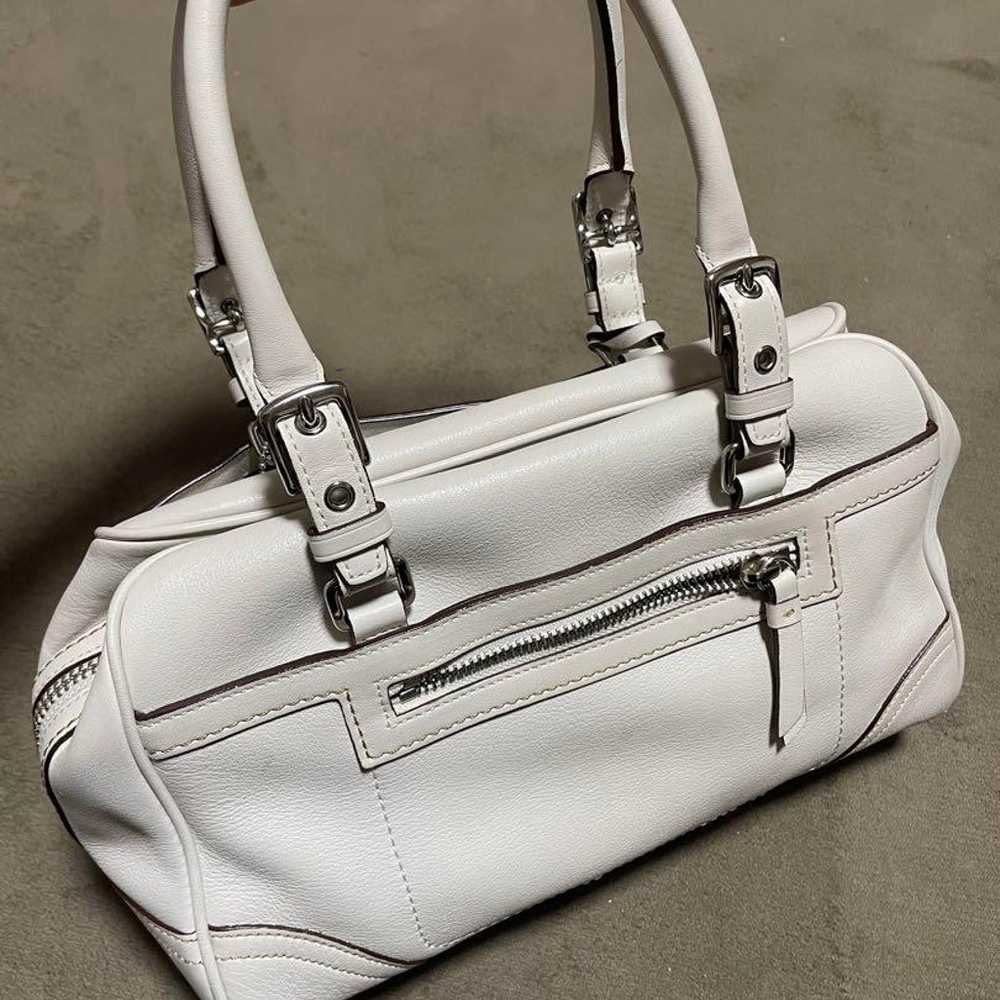 COACH Off-White Leather Handbag - image 2