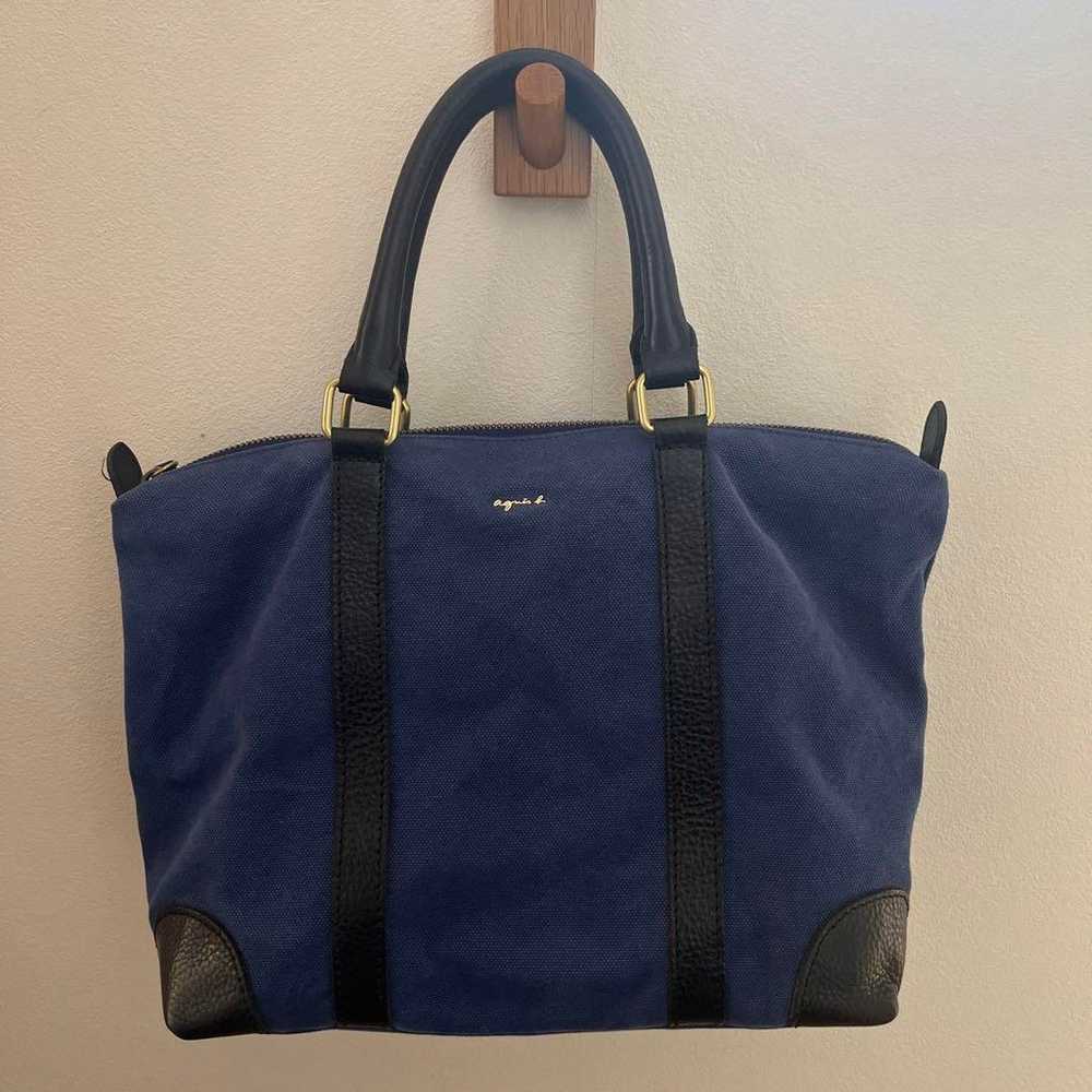 Agnes B. Navy Tote Bag - image 1