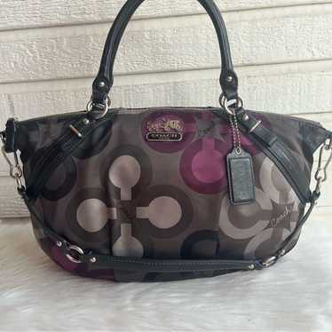 COACH Ashley Op Art Tote Satchel Tote Madison Sca… - image 1