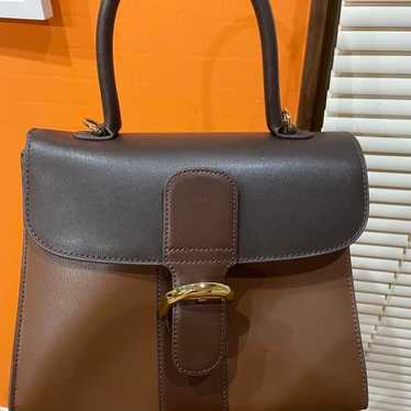 Brown leather handbag - image 1