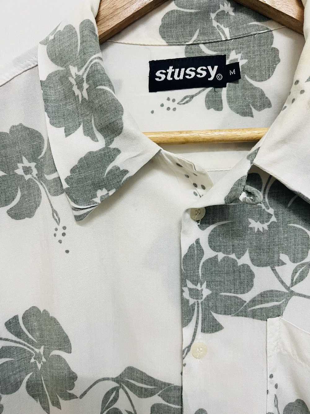 Vintage 1990s Stussy C Floral Hawaiian Camp Colla… - image 10