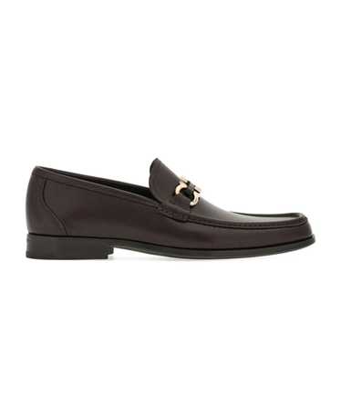 FERRAGAMO Brown Calf Leather Loafer