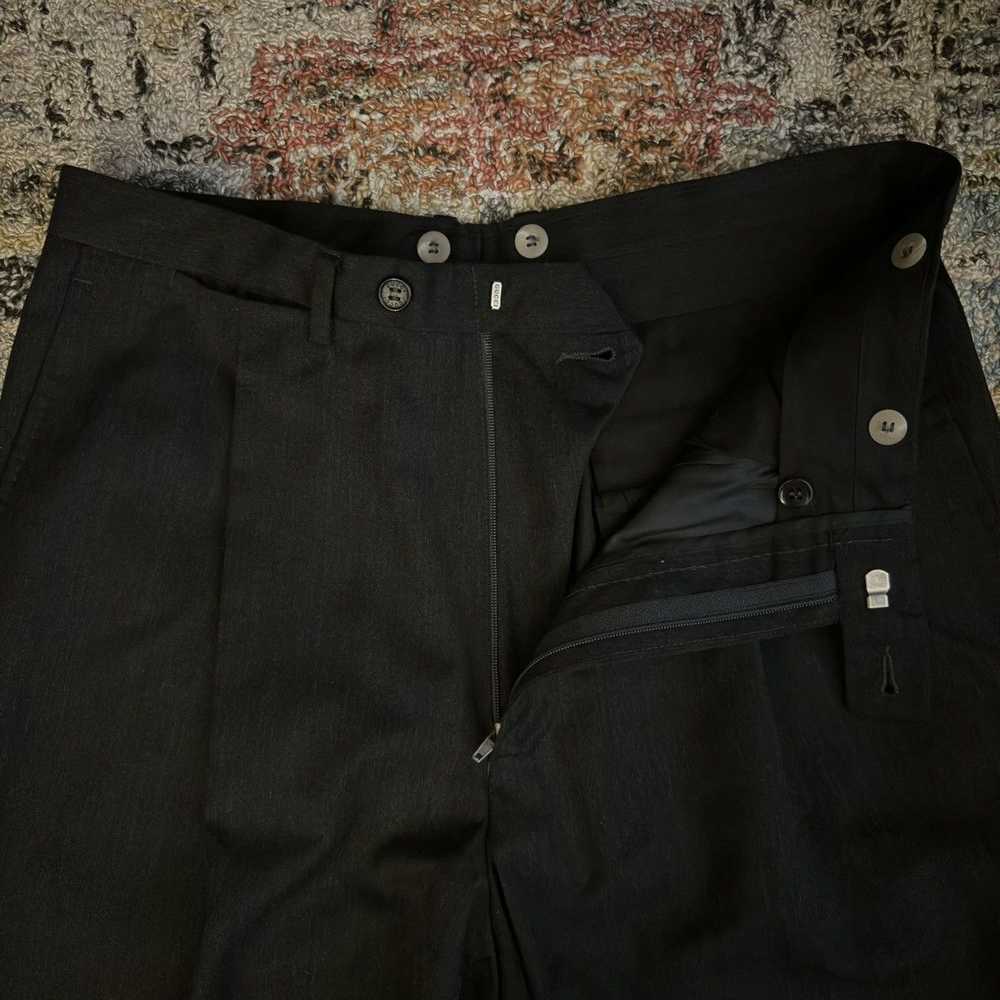 Gucci vintage slack trousers charcoal grey wool p… - image 4