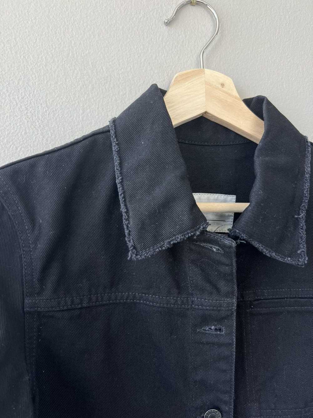 Helmut Lang SS03 Leather-Sleeve Denim Jacket - image 3