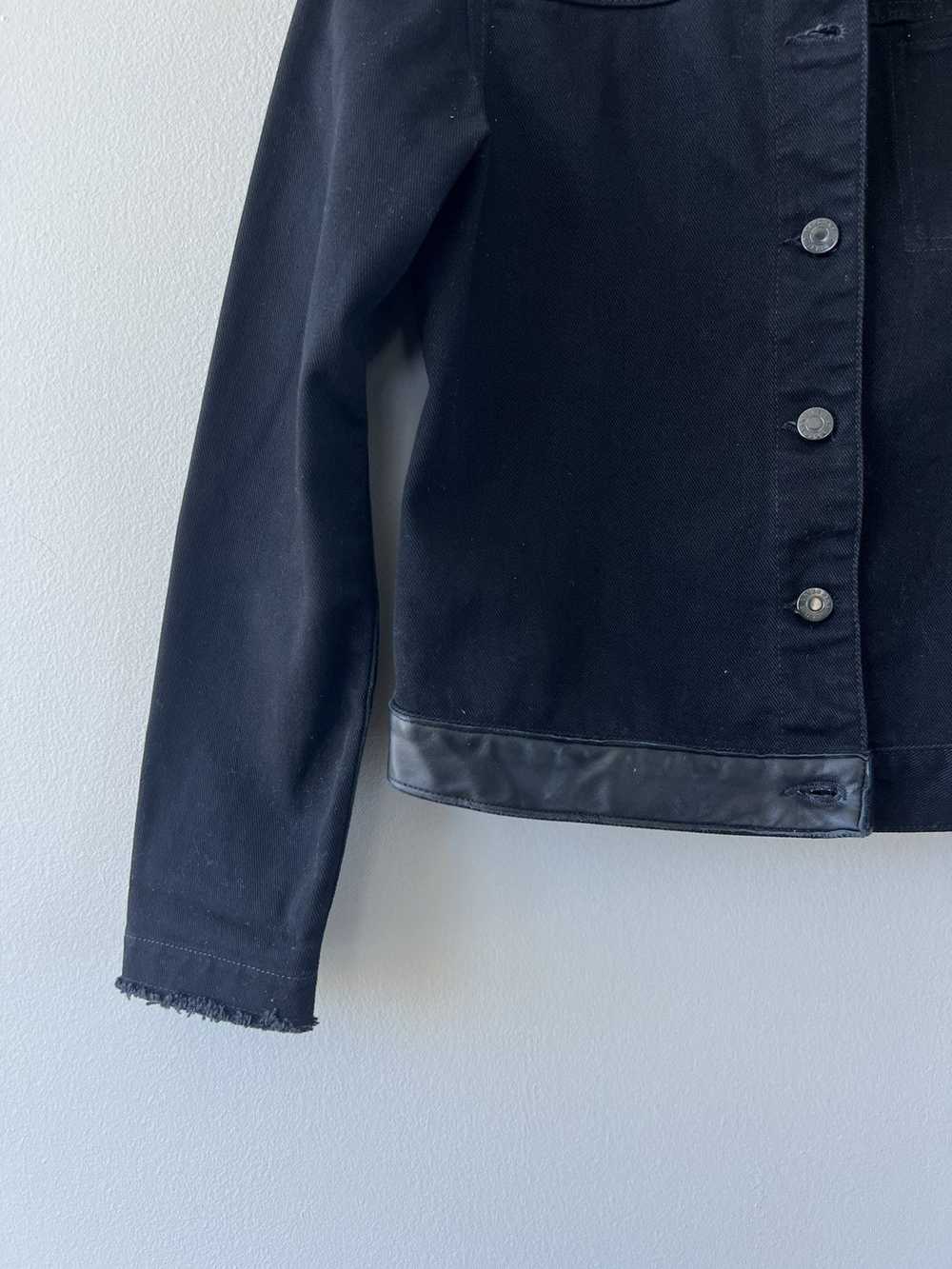 Helmut Lang SS03 Leather-Sleeve Denim Jacket - image 5