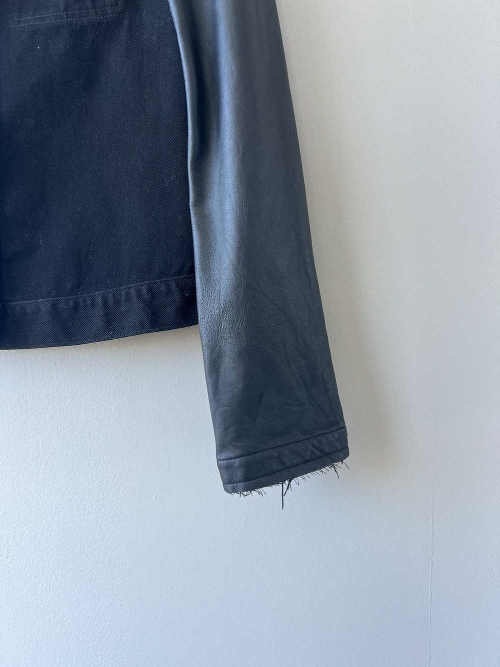 Helmut Lang SS03 Leather-Sleeve Denim Jacket - image 6