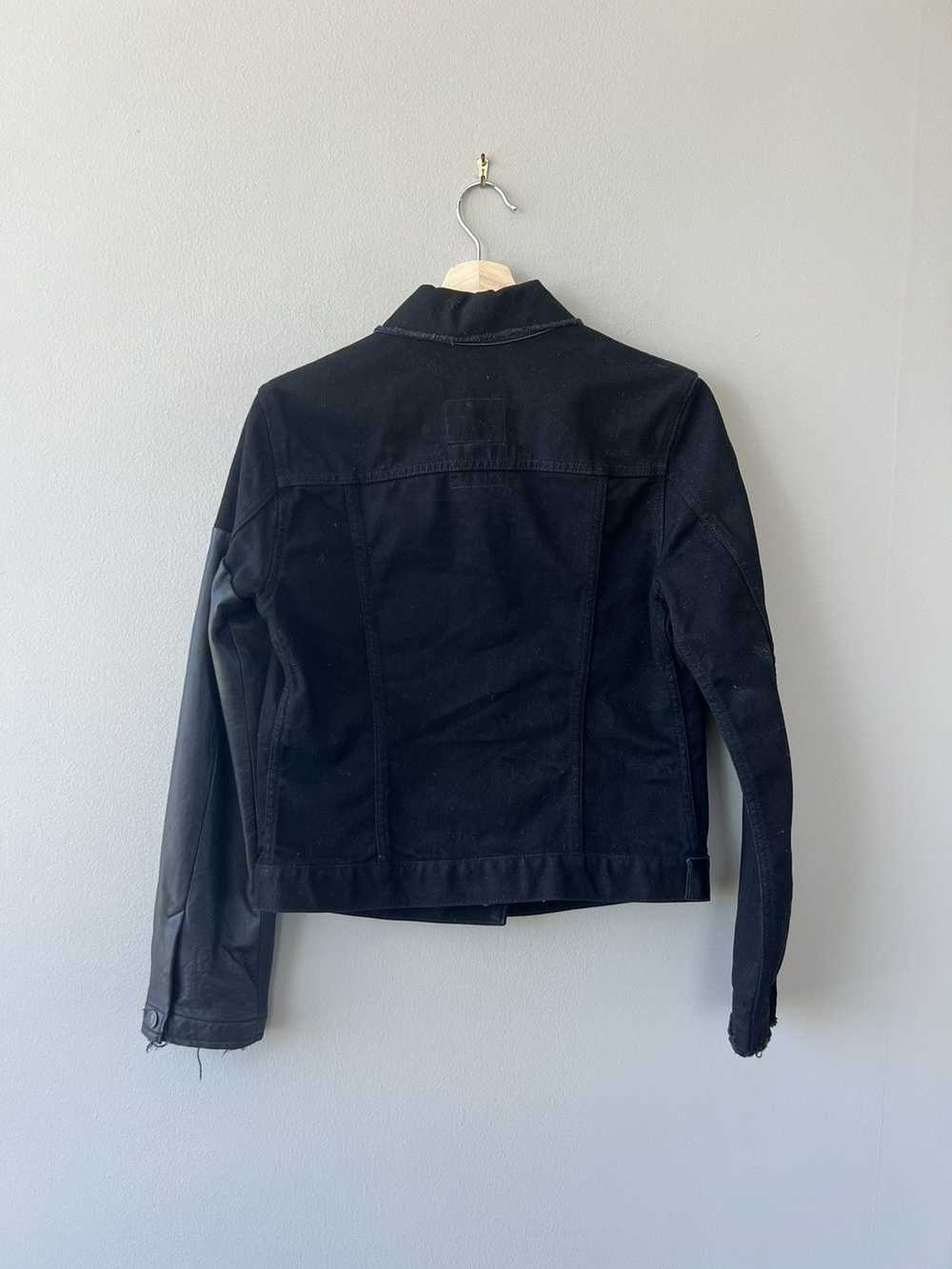 Helmut Lang SS03 Leather-Sleeve Denim Jacket - image 7