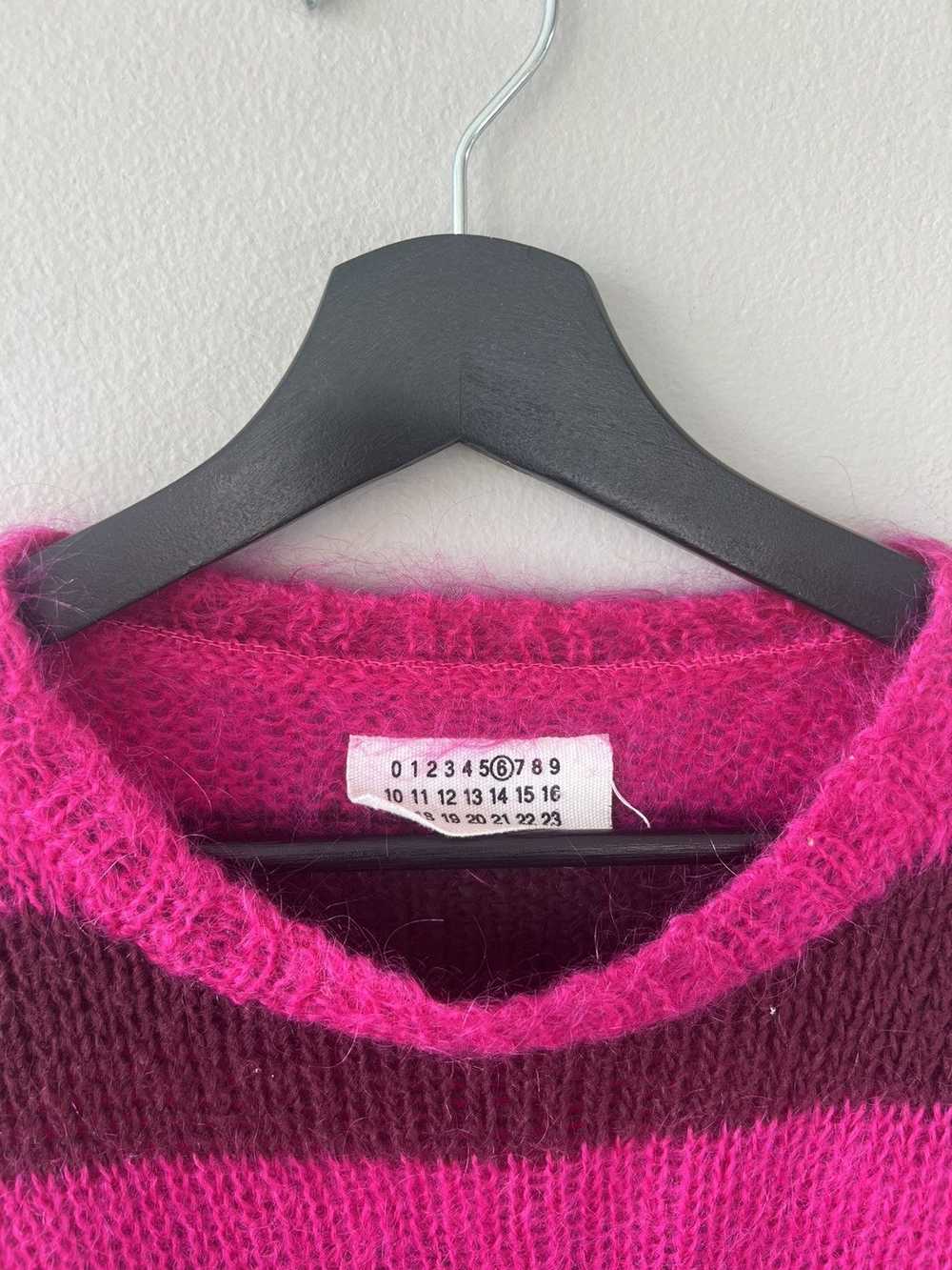 Maison Margiela MM6 Pink Striped Mohair Sweater - image 3