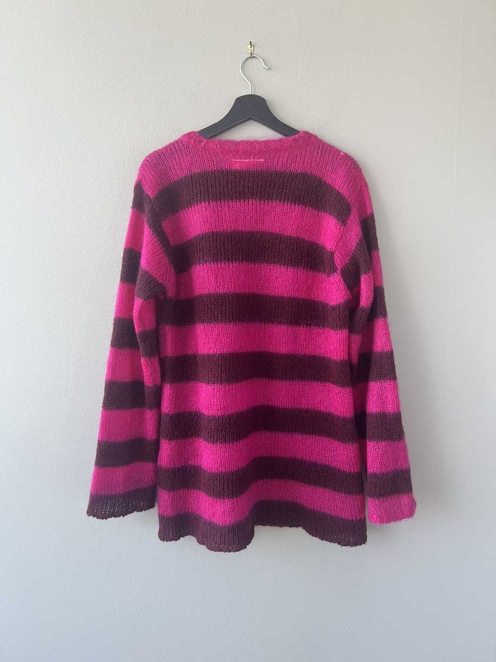 Maison Margiela MM6 Pink Striped Mohair Sweater - image 6