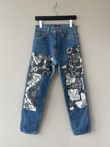レア物　Yohji Yamamoto ヨウジジーンズ CREPE DE CHINE HIGH WAIST TUCK PANTS(FREE SIZE Black