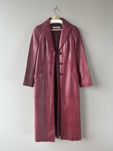 Katharine Hamnett London - 90s Red Leather Coat