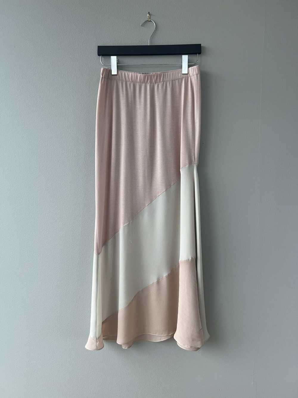 Helmut Lang 90s Asymmetric Silk-Modal Skirt - image 1