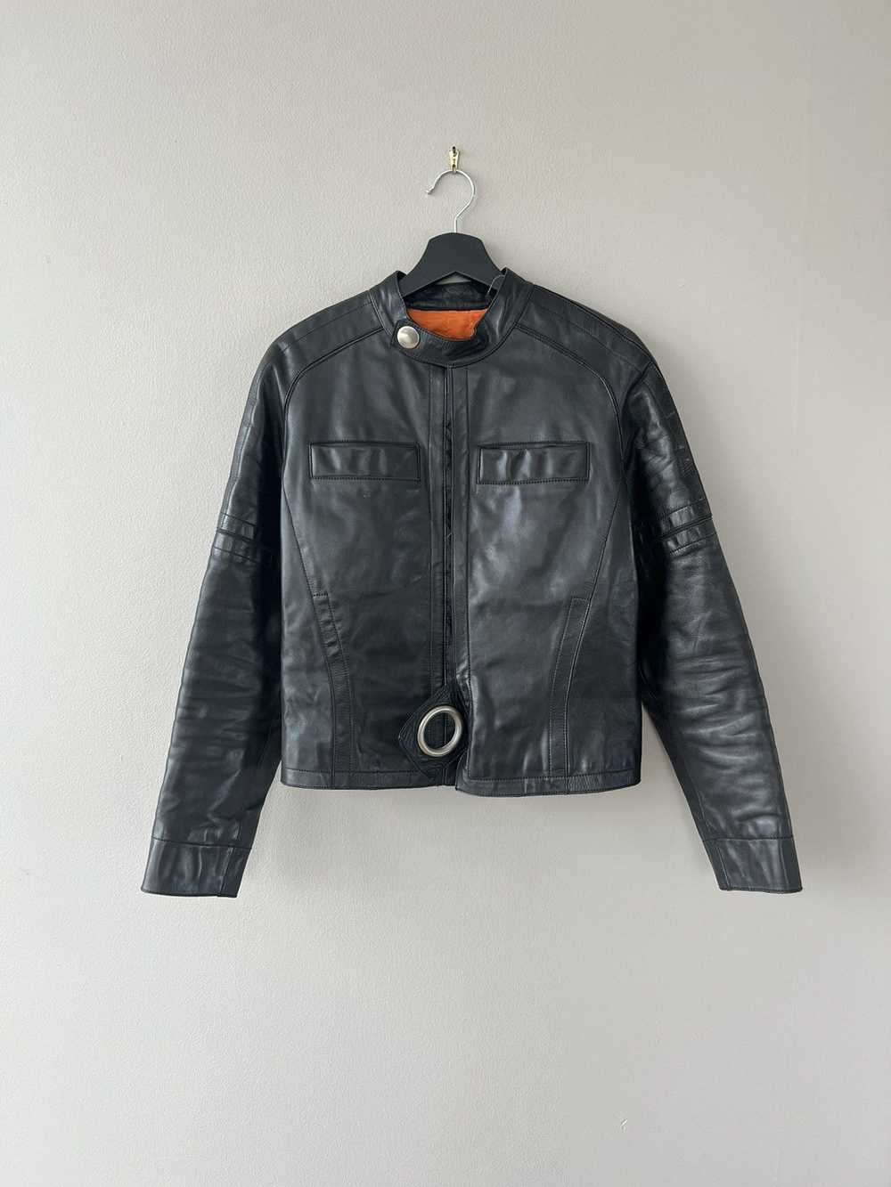 Dirk Bikkembergs AW96 Bungee Leather Racer Jacket - image 1