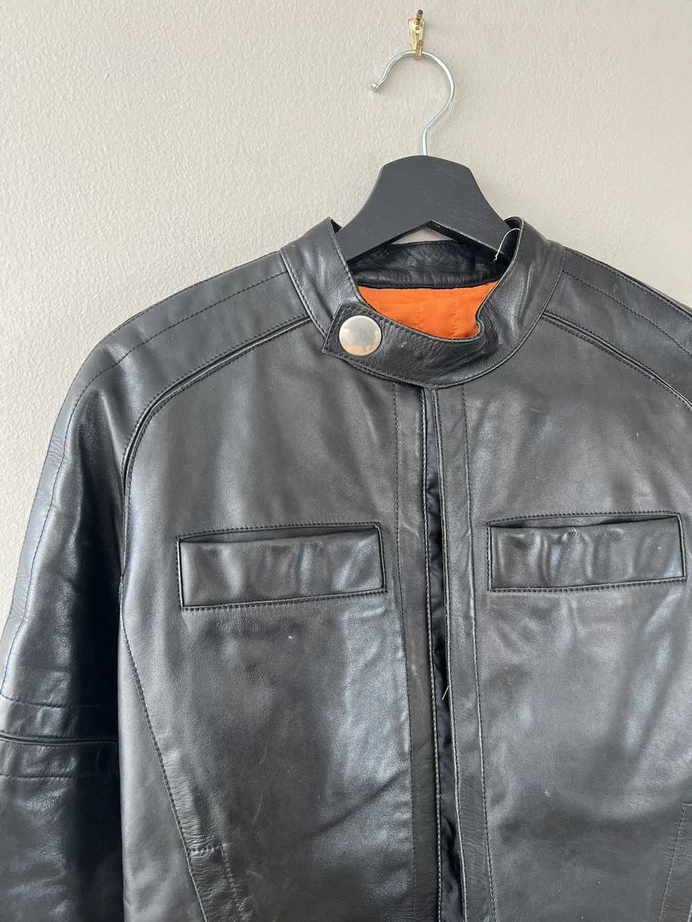 Dirk Bikkembergs AW96 Bungee Leather Racer Jacket - image 2