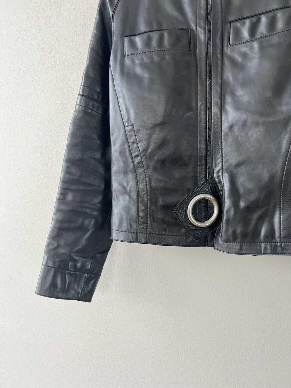 Dirk Bikkembergs AW96 Bungee Leather Racer Jacket - image 3