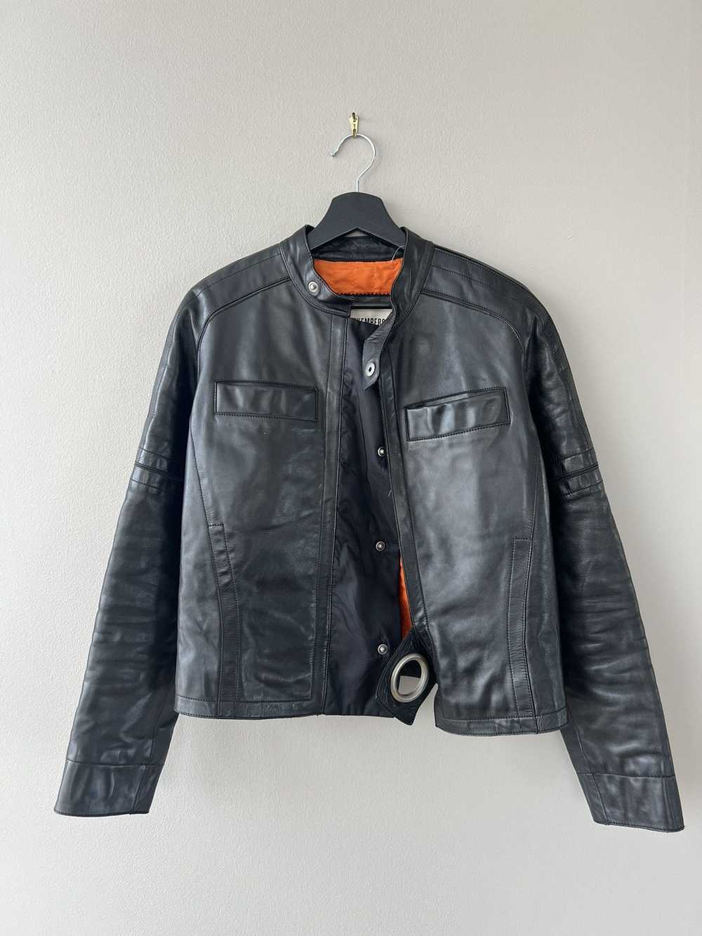 Dirk Bikkembergs AW96 Bungee Leather Racer Jacket - image 5