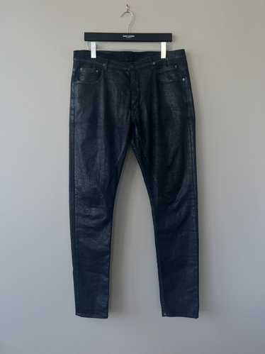 Rick Owens Black Waxed Torrence Cut Jeans