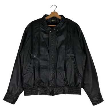 Miyake leather issey bomber jacket - Gem