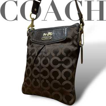 Excellent Condition COACH Shoulder Bag Op Art Canv