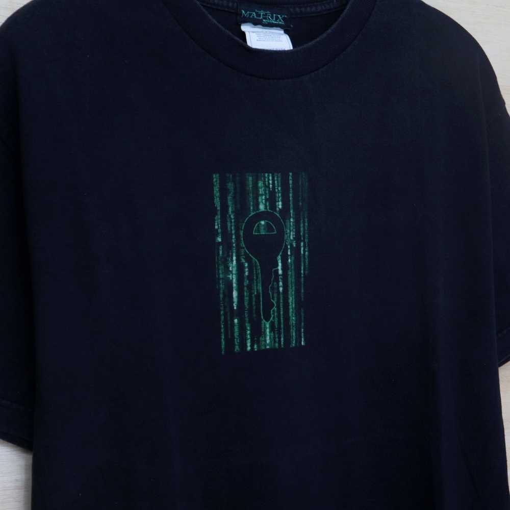 Vintage 90s THE MATRIX Reloaded Big Logo T-Shirt … - image 2