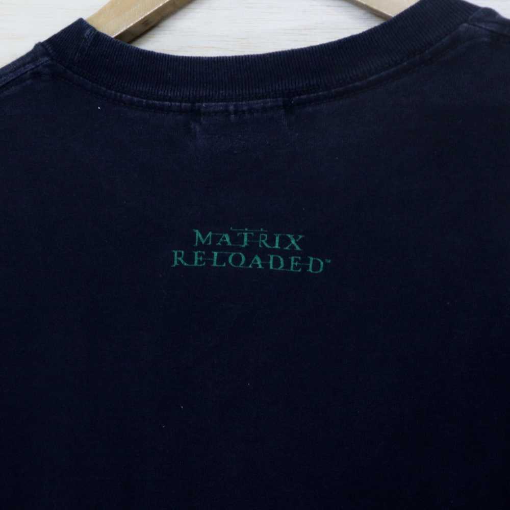 Vintage 90s THE MATRIX Reloaded Big Logo T-Shirt … - image 5