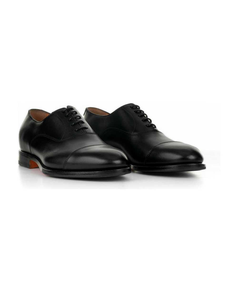 Santoni Francesina In Black Calfskin - image 2