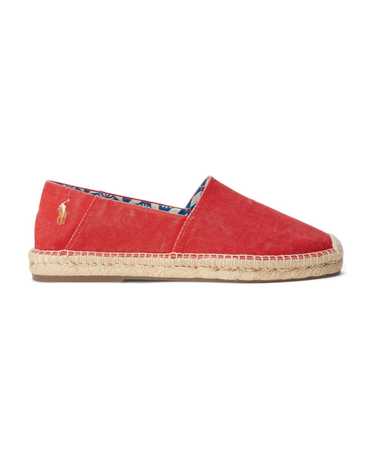 Ralph Lauren Red Espadrilles With Logo